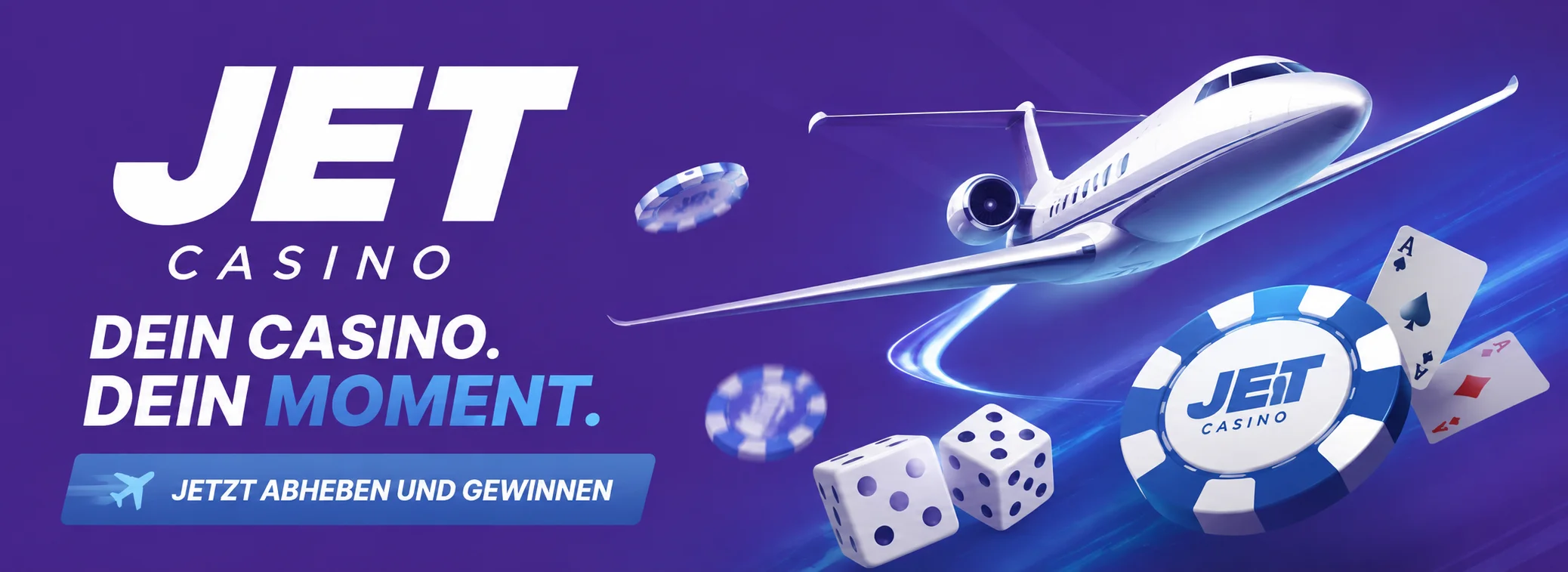 Jet Casino Deutschland Willkommensbonus 100 Prozent bis 2.000 Euro plus 50 Freispiele